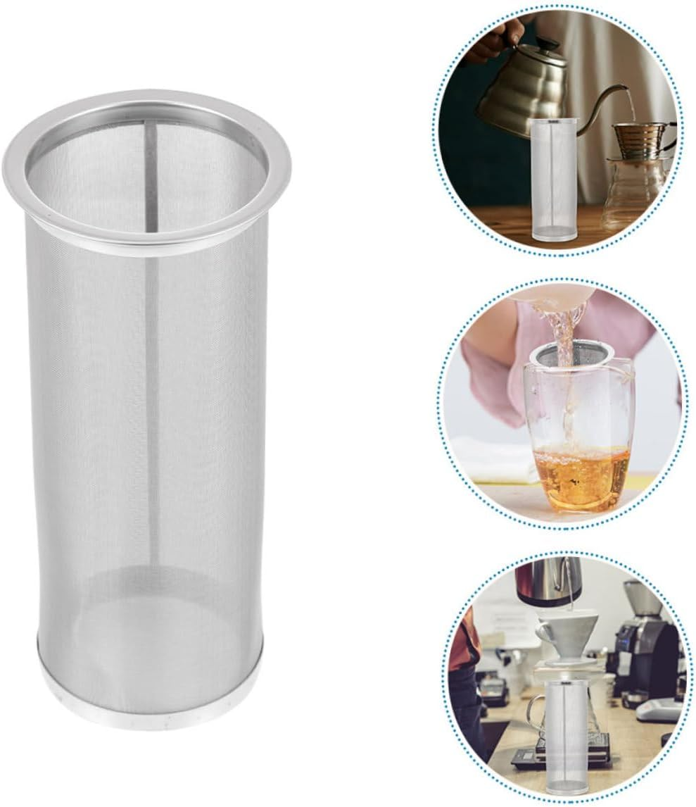 FUNOMOCYA Stainless Steel Reusable Coffee Filter for Jar Cold Brew Tea Strainer Portable Infuser Multipurpose Fruit Juice Filter Suitable for Home Travel Cafe Use image number 5