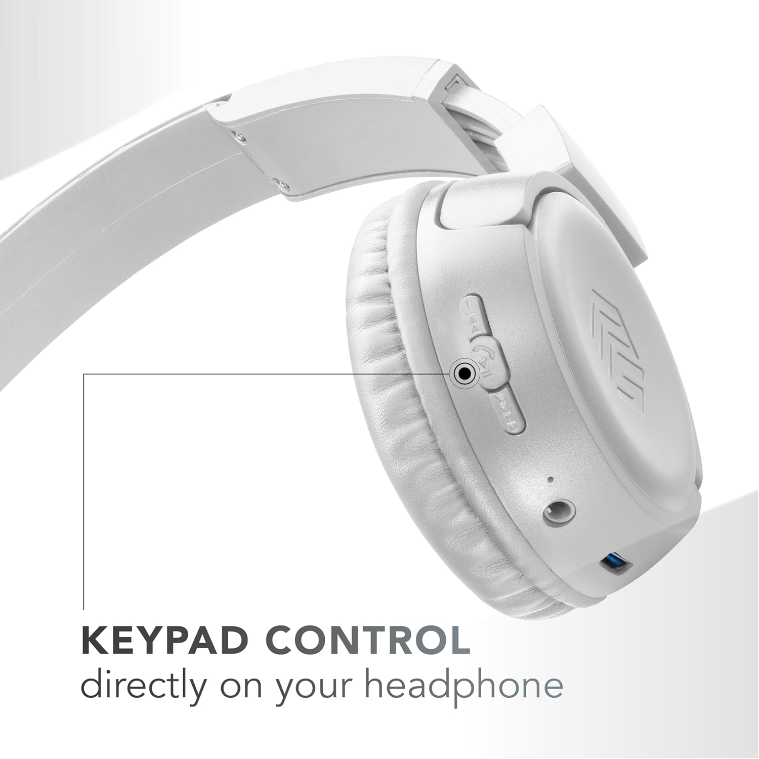 ADSE Music Sound - VIBED - Bluetooth Headset with Rotating and Folding Ear Pads - Padded Headband for Maximum Playtime 35 Hours - Grey image number 5