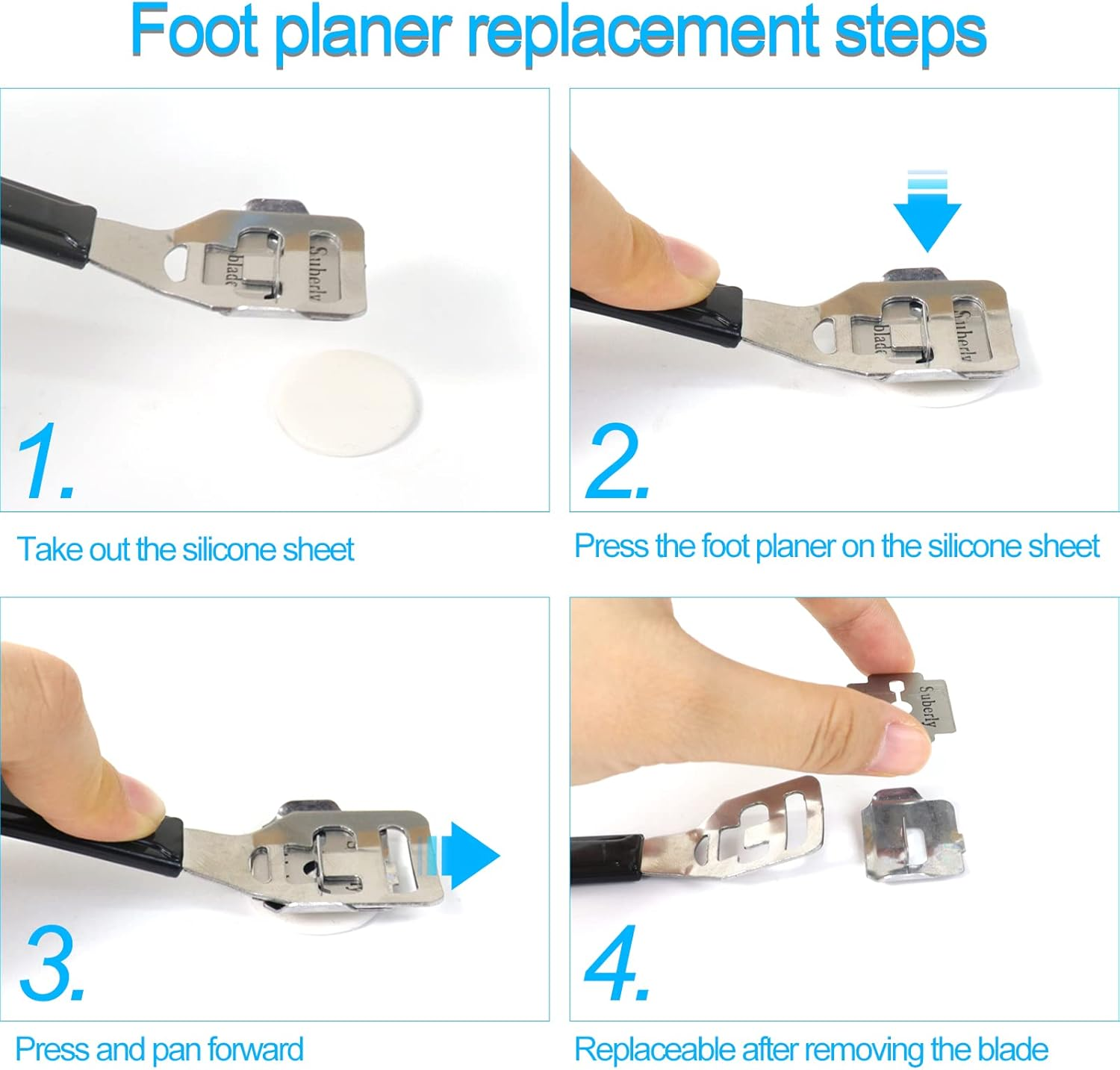 Sularpek Pedicure Kit, 10 in 1 File Feet, Pedicure Scraper, Pedicure Kit for Hard Skin Remover and Calluses, Foot Care image number 3