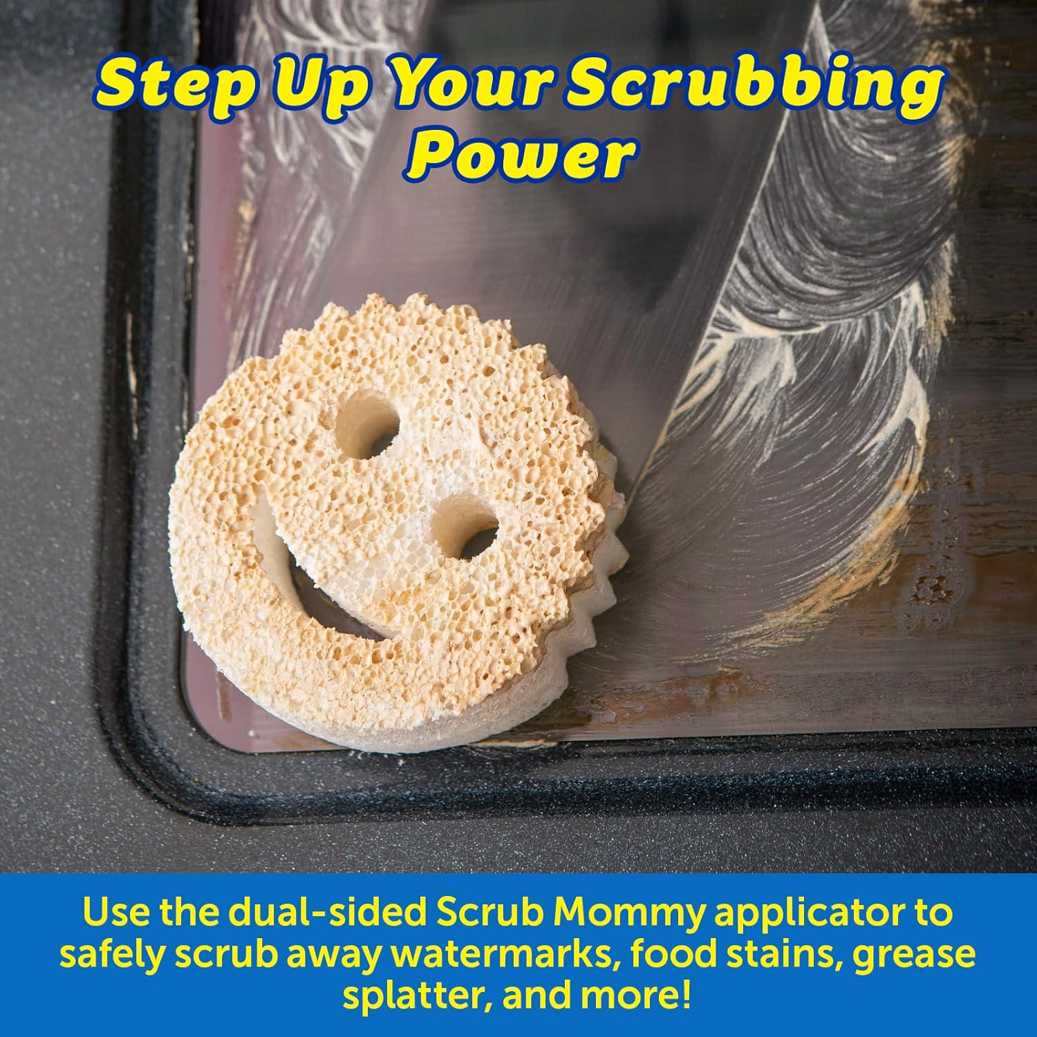 Scrub Daddy Stove & Cooktop Cleanser - Powerful Grease Remover and Stain Fighter - Non-Abrasive, Citrus Fragrance - Includes Dual-Sided Scrub Mommy image number 2