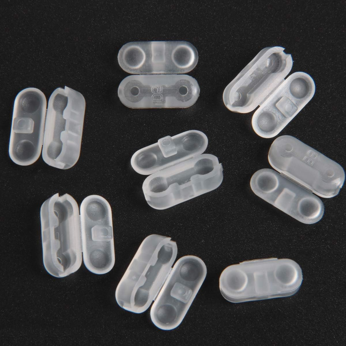 20 Pack Clear Plastic Beaded Chain Connector Vertical Roman Roller Blind Ball Chain Cord Connector Clips image number 1