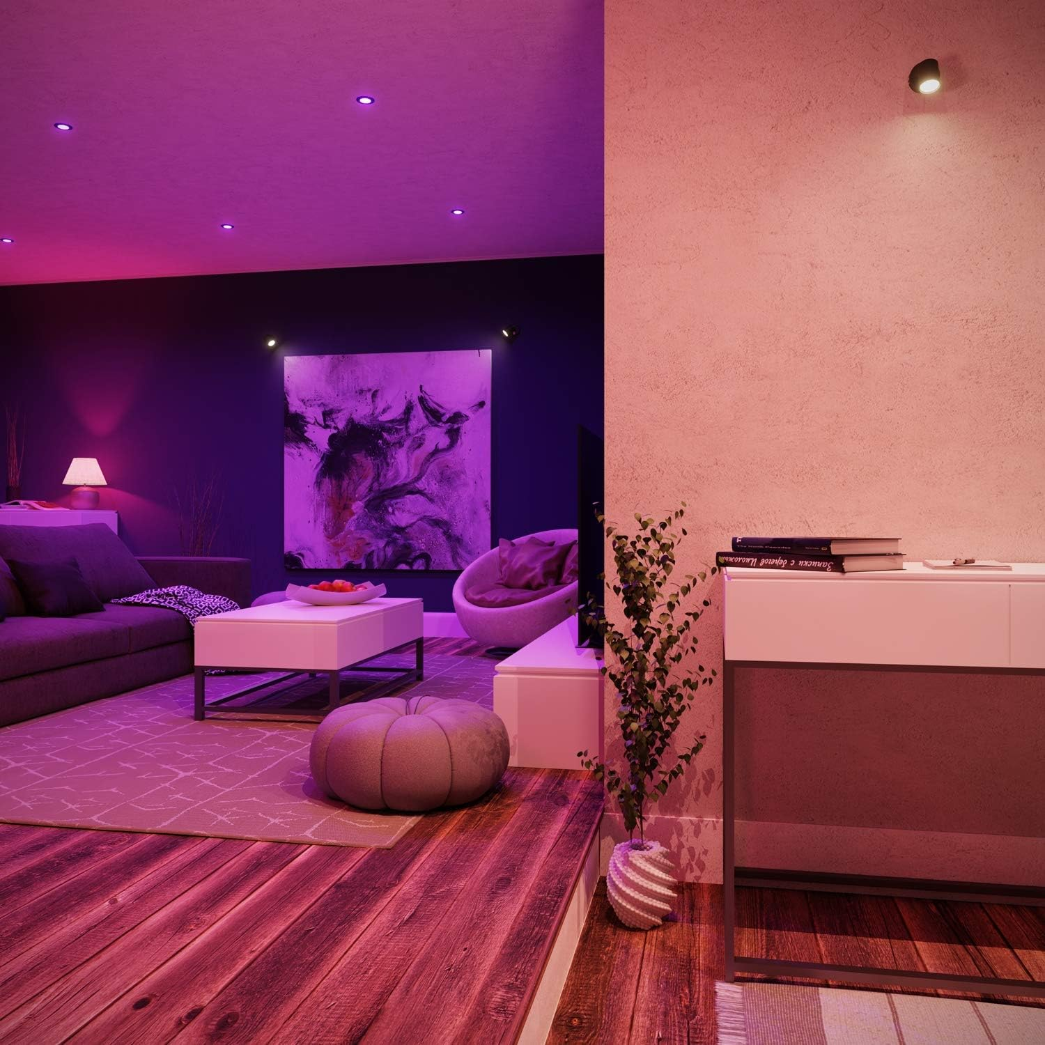 Ledscom.De E27 LED RGB Reflector, R80, Warm White - White (2700-6300K), 9.9W, 950Lm, Smart Home, Wifi, Alexa, Matte, Pack of 4 image number 1