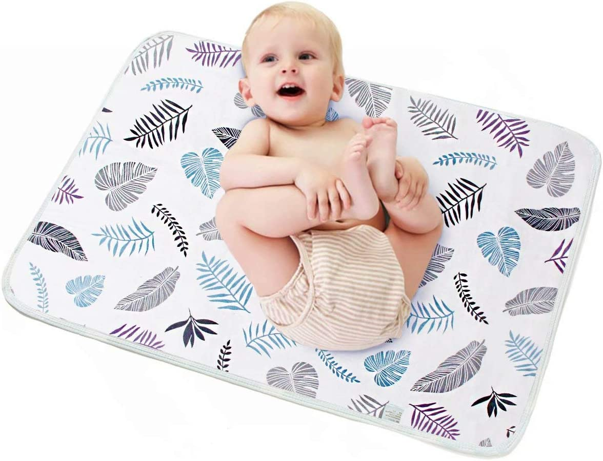 Iziv Changing Pad, Portable Waterproof Changing Diaper Mat (30"X23"), Multi-Purpose Reusable Change Pad Travel Sheet for Baby Stroller, Crib, Mattress Pad Cover for Boys Girls