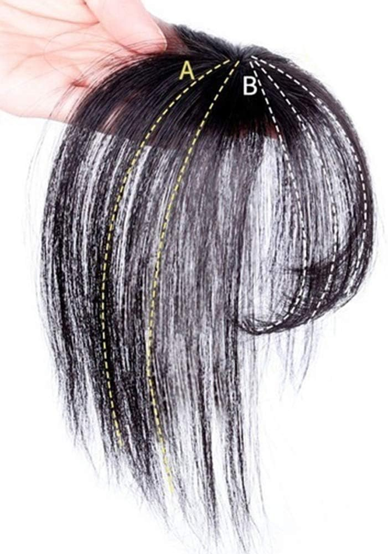 Human Hair Toppers, 3D Air Bangs for Women Girls for Daily Wear (Assorted Color #96)