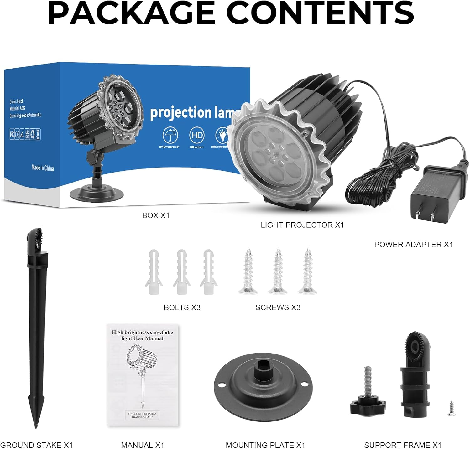 The Latest 3D Snowflake Projector Lights,Indoor Outdoor Waterproof Snowfall Lamp Night Light Projection,9 Watts Super Brighter,Led Christmas Projector Lights for 2026 New Year,Winter,Xmas,Home Decor image number 5