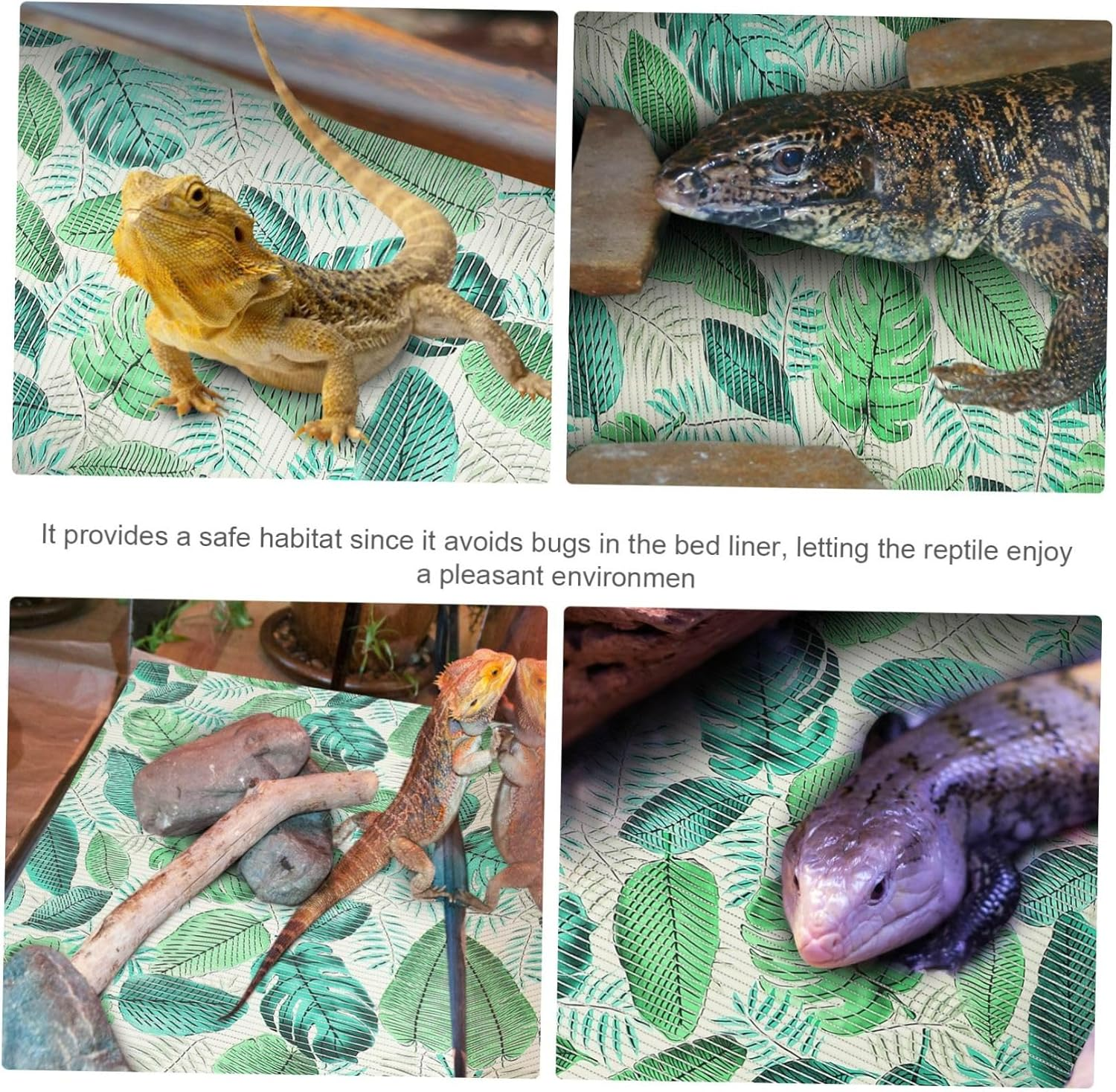 WOONEKY Reptile Terrarium Pad Snake Substrate Liner 120X80Cm Waterproof and Hydration for Reptiles image number 1