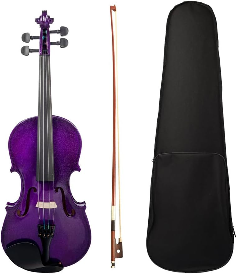 Tignapoo 4/4 Violin Spruce Wood Top Panel Basswood Back Side Panel with Gig Bag Brazilwood Bow for Beginner String Instrument image number 1