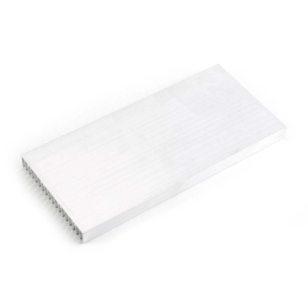 Aluminum Chipset Heatsink Radiator Heat Sink Cooling Fin Silver for High Power LED Power Active Component 300 X 140 X 20Mm image number 1