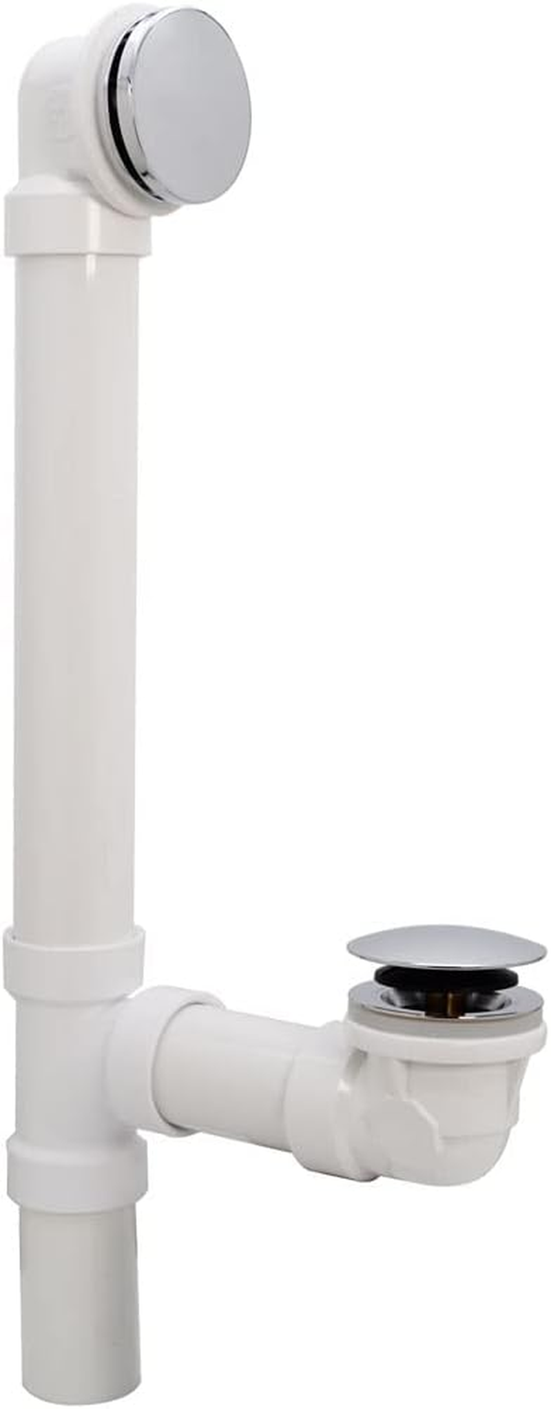 Westbrass 493244H-62 PVC Waste/Overflow Tip-Toe Bath Drain, Matte Black