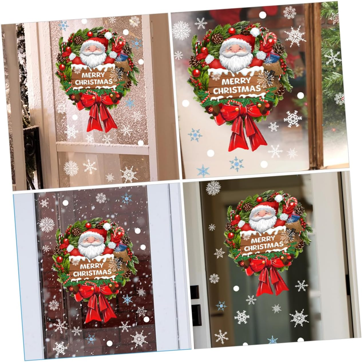 Christmas Window Decals Xmas Window Clings Xmas Wall Decals PVC Window Decals image number 5