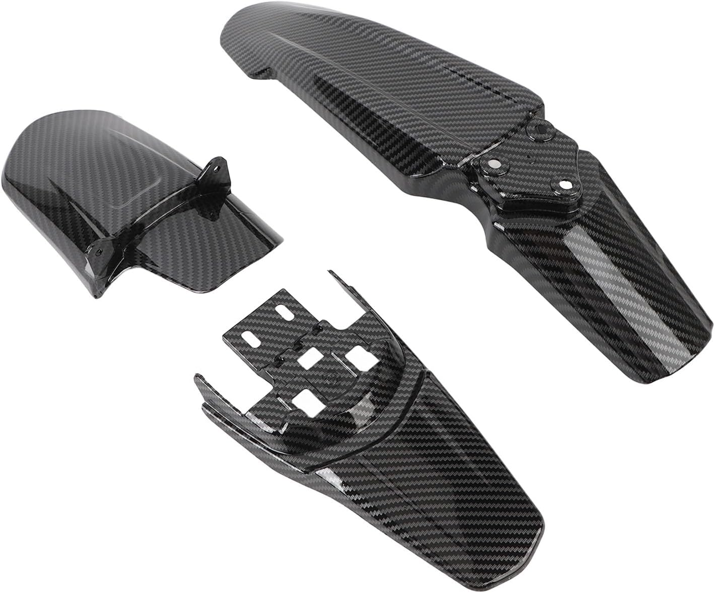 Motorcycle Front Rear Mud Guard, High Strength Rear Wheel Cushion Mud Guard, Dirt Protector Cushion Mudguard Shock Flap for Sur‑Ron Light Bee X S, Comprehensive - Black image number 3