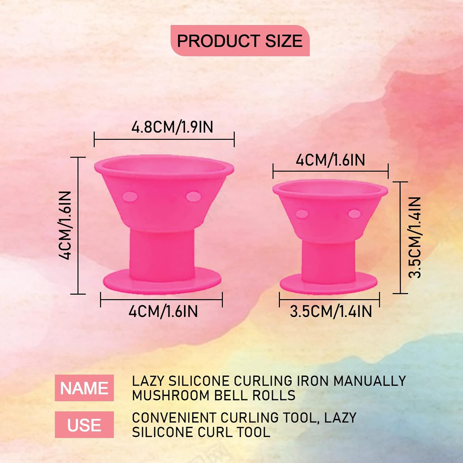 CZAYEFNH 40 Pieces Silicone Hair Rollers Self Grip Curlers, Curlers without Heat Hair Curler for Long Short Hair, Curler Set for Hair (Blue + Pink) image number 1