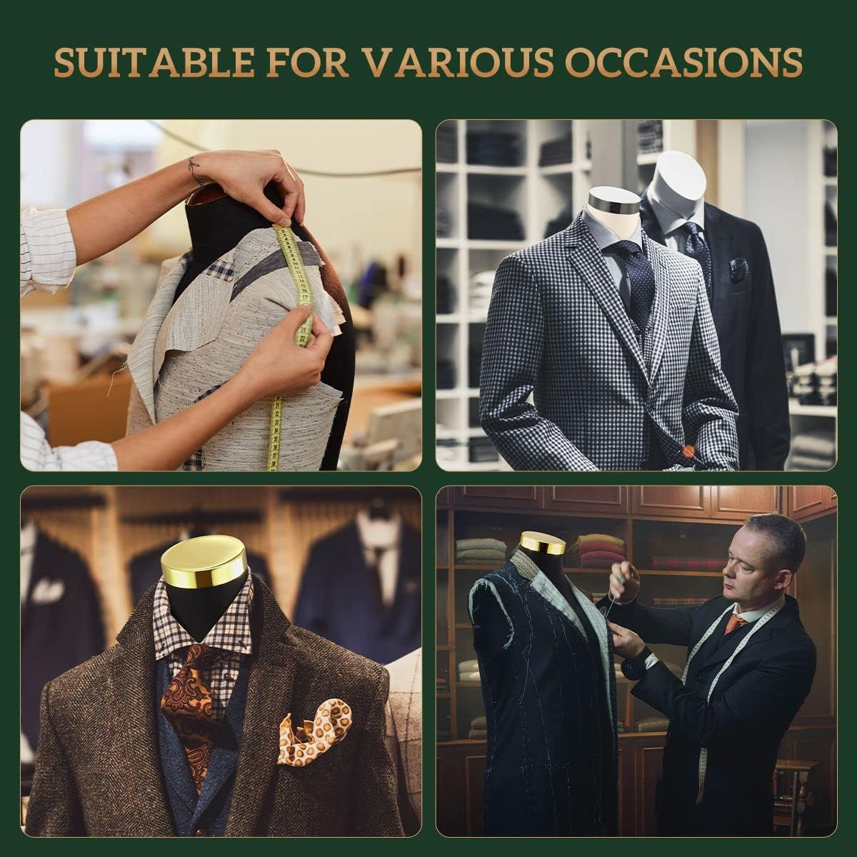 Luxsuite Male Mannequin Stand Dress Form Mannequin Torso Adjustable Height Dressmakers Dummy Mannequin Shop Window Display Tripod Base Black 165Cm-185Cm image number 6