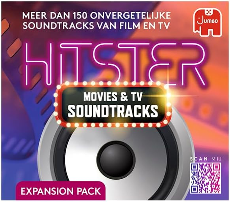 Jumbo Hitster Movies & TV Soundtracks Expansion Set, Party Game, Music Game, Action Game for Adults Aged 16 and Up, 2 to 10 Players image number 1