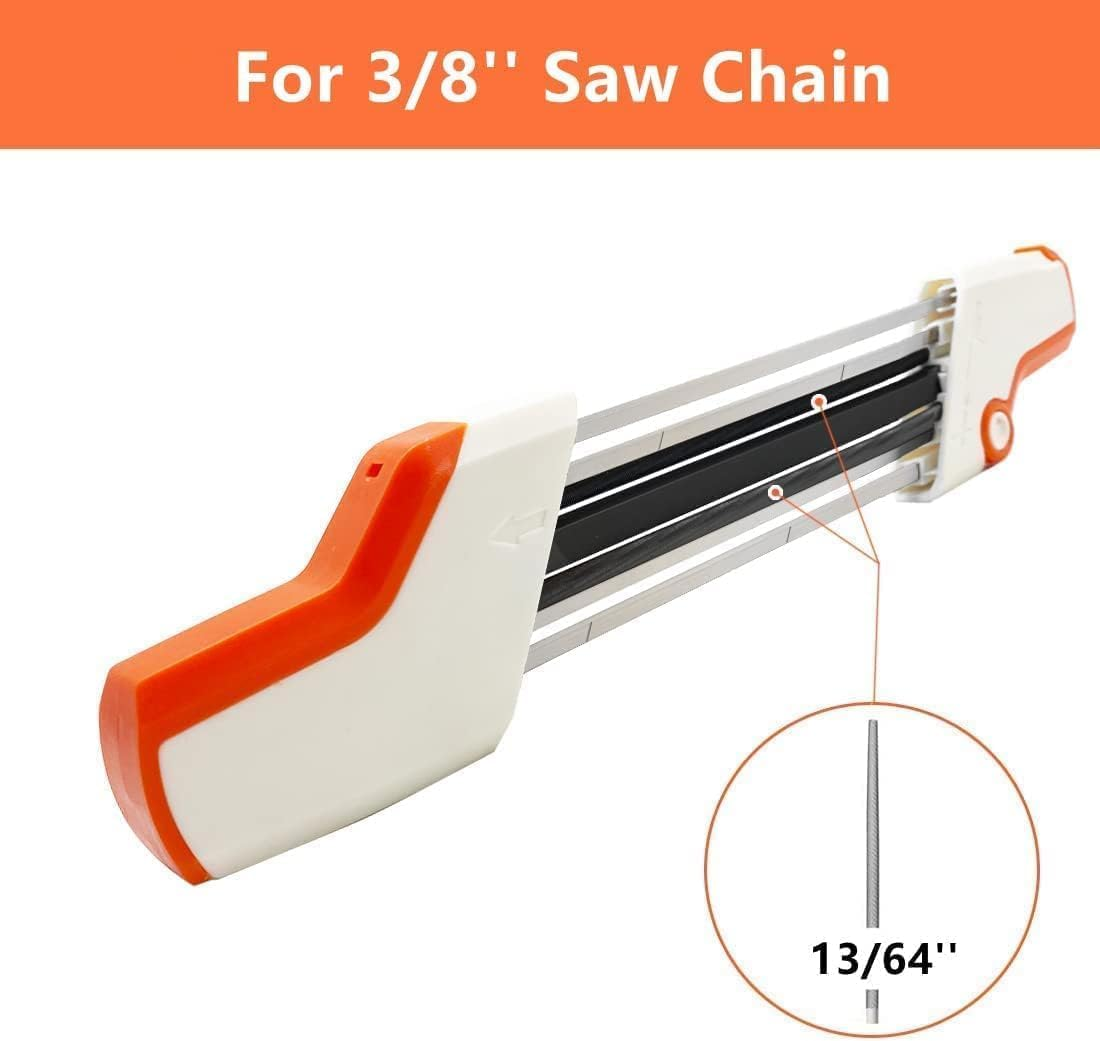 2-In-1 Chainsaw Sharpener for 3/8" Saw Chain,Easy File Chain Saw Sharpener Tool for Medium/Small Electric Saw/Chain Saw, Cwikcwok Easy File Chain Saw Sharpener Tool image number 3