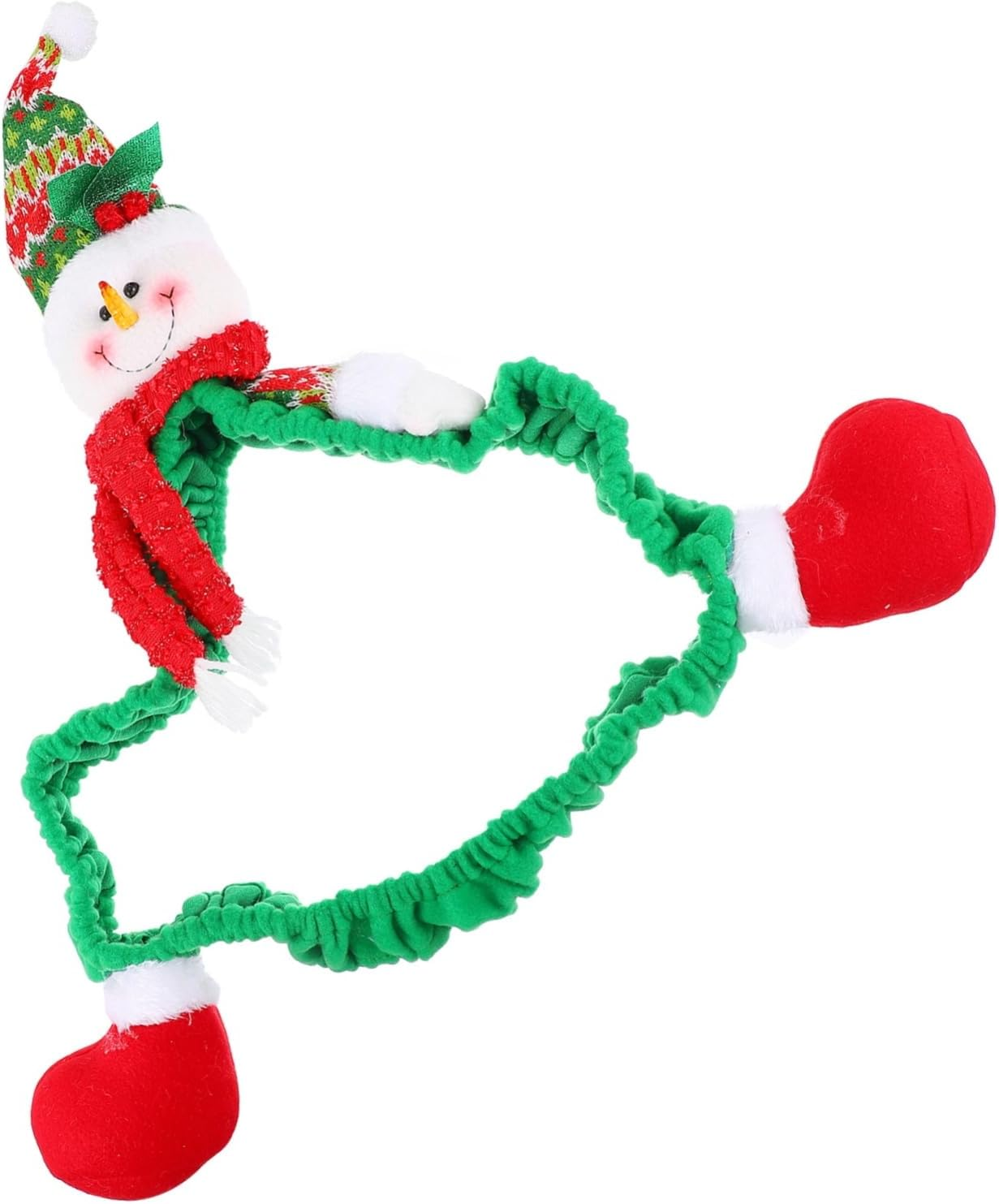 Amosfun 2Pcs Cartoon Christmas Computer Monitor Cover Three Dimensional Case for Monitor Cover for Xmas Display Decoration