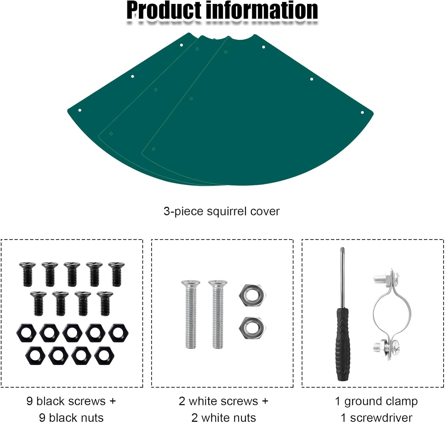 Squirrel Baffle for Bird Feeders, 18 Inch Large Plastic Wrap around Squirrel Baffle Squirrel Guards for Bird Feeders Bird House Guards for Outdoor Protect Hanging Bird Feeders (Green) - Red image number 5