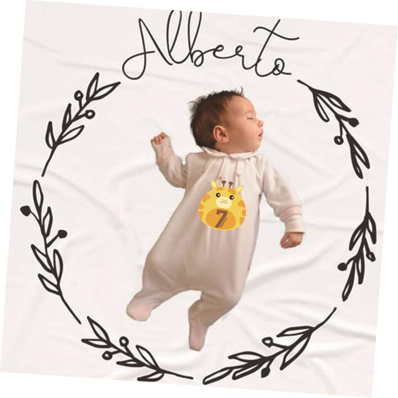 12 Sheets Monthly Stickers with Animal Designs Self-Adhesive Milestone Decals for Newborn Boy Girl Reusable Non-Staining Growth Markers for Photo Albums and Memory Keepsakes image number 4