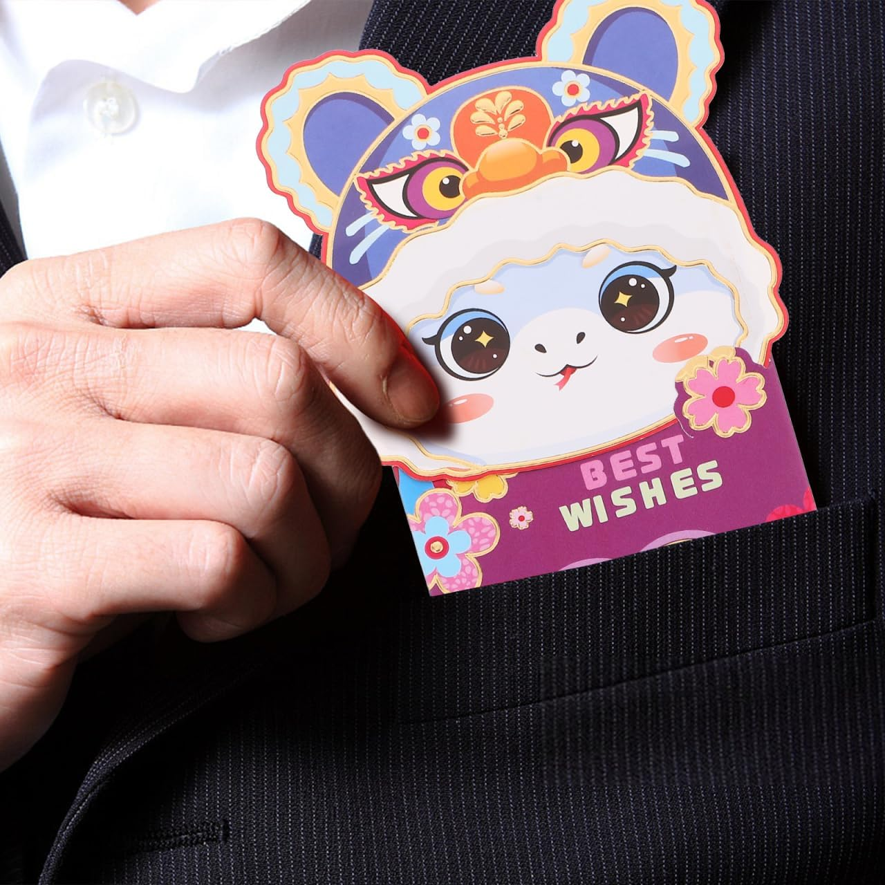 Tofficu 6Pcs Cartoon Red Envelope Bag for Lunar Year Celebrations per Pack for Boy Girl'S and Decorations Includes Wedding Money Envelopes and Birthday Money - C image number 6