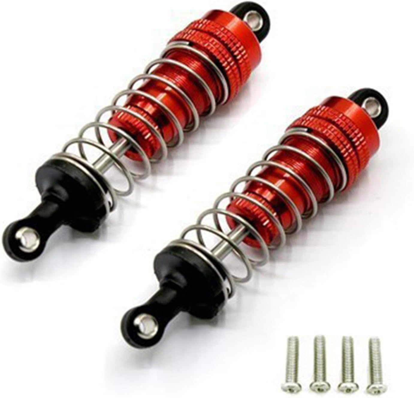 Aluminum Capped Oil Filled Shocks,Shock Absorber Damper Upgraded Spare Parts for HBX 16889 16889A 16890 16890S 1/16 RC Car Accessories(Black)