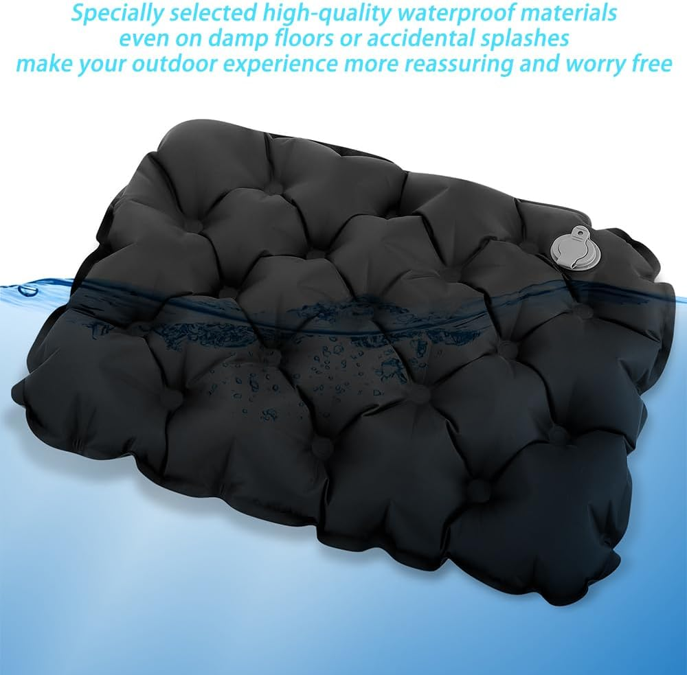 Inflatable Seat Cushion for Sore Prevention, Travel Seat Cushion with Waterproof, Portable Mat to Sit on for Camping Walking Hiking Travel Fishing,Pressure Relief Cushion Indoor Outdoor image number 5
