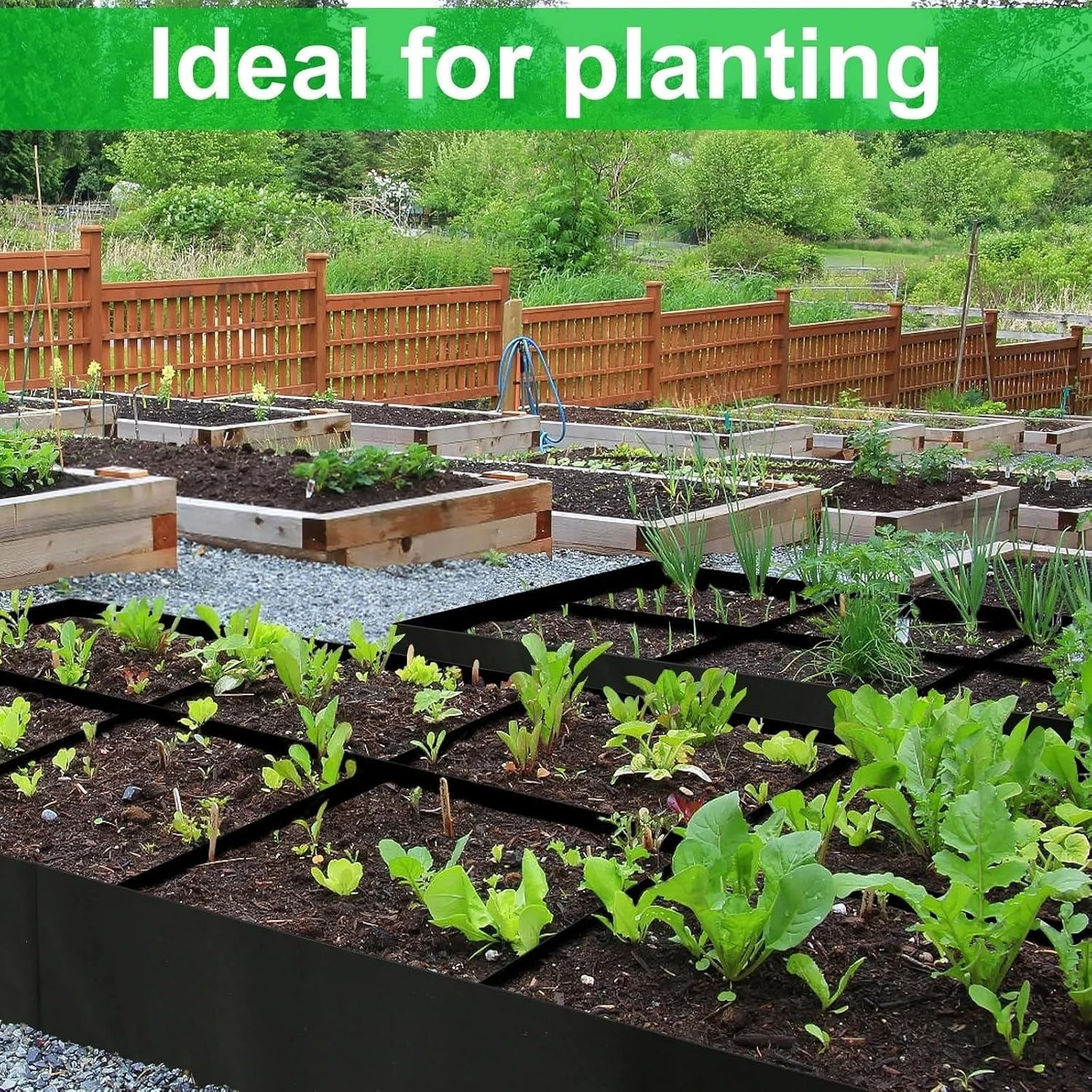 Fabric Raised Garden Bed, 8 Holes 128 Gallon Plant Grow Bag, Rectangle Garden Grow Bed Bags for Growing Herbs, Flowers and Vegetables image number 6