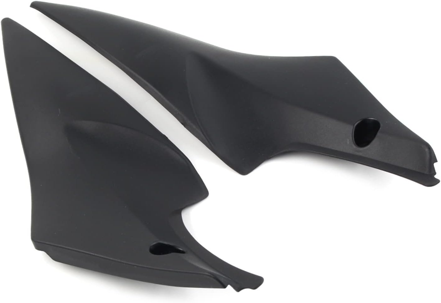 Jfqm Motorbike Tank Side Fairing Panel Gas Trim Cover Cowl 2Pcs Fit for Suzuki GSXR600 GSXR750 2006 2007 Black ABS
