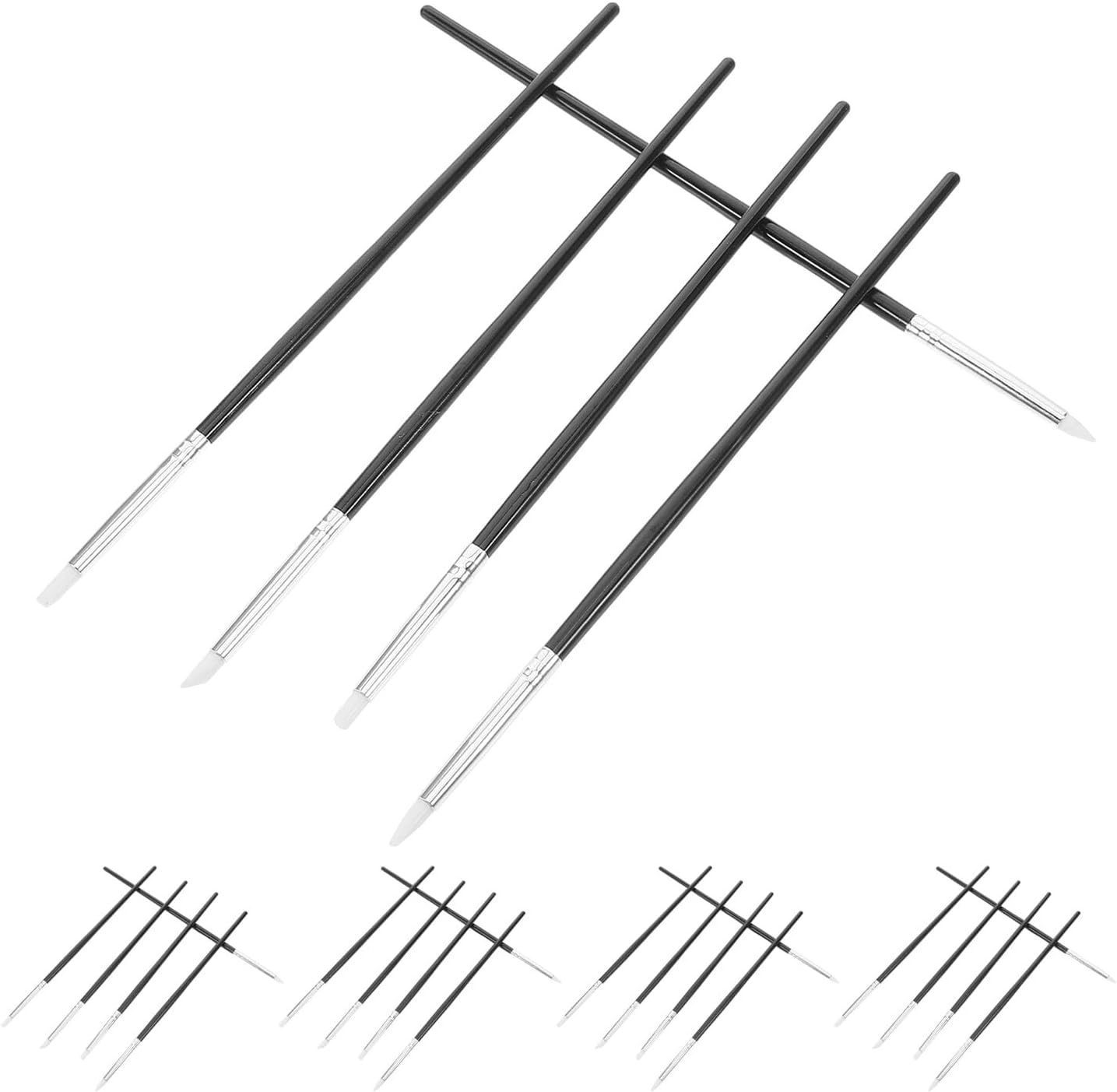 SWETRACE 25Pcs Silicone Nail Art Pens Set with Small Size Brushes for Painting Carving and Sculpting DIY Nail Design Tools with Silicone Handles for Manicure in Australia image number 3