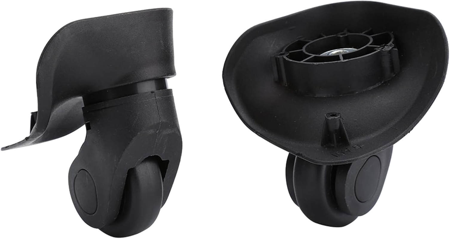 2Pcs PVC Luggage Wheels,Single Roller Double Bearing Luggage Wheels Replacement for Suitcase Accessory Mountaineering Camping Supplies image number 3