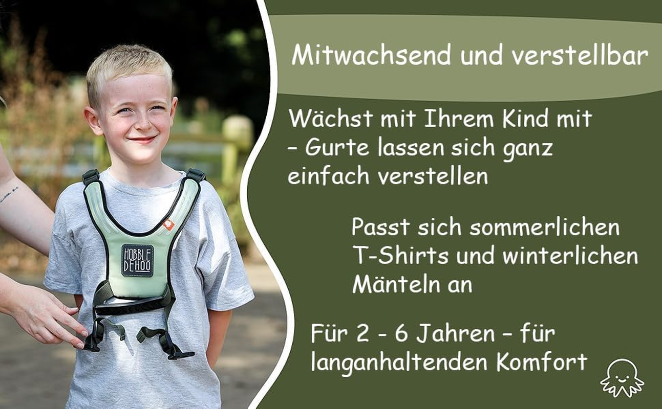 Hobbledehoo Child Harness Safety for Kids Toddlers Aged 2-7 Walking Supporting SEN Special Needs Leash (Green) image number 4