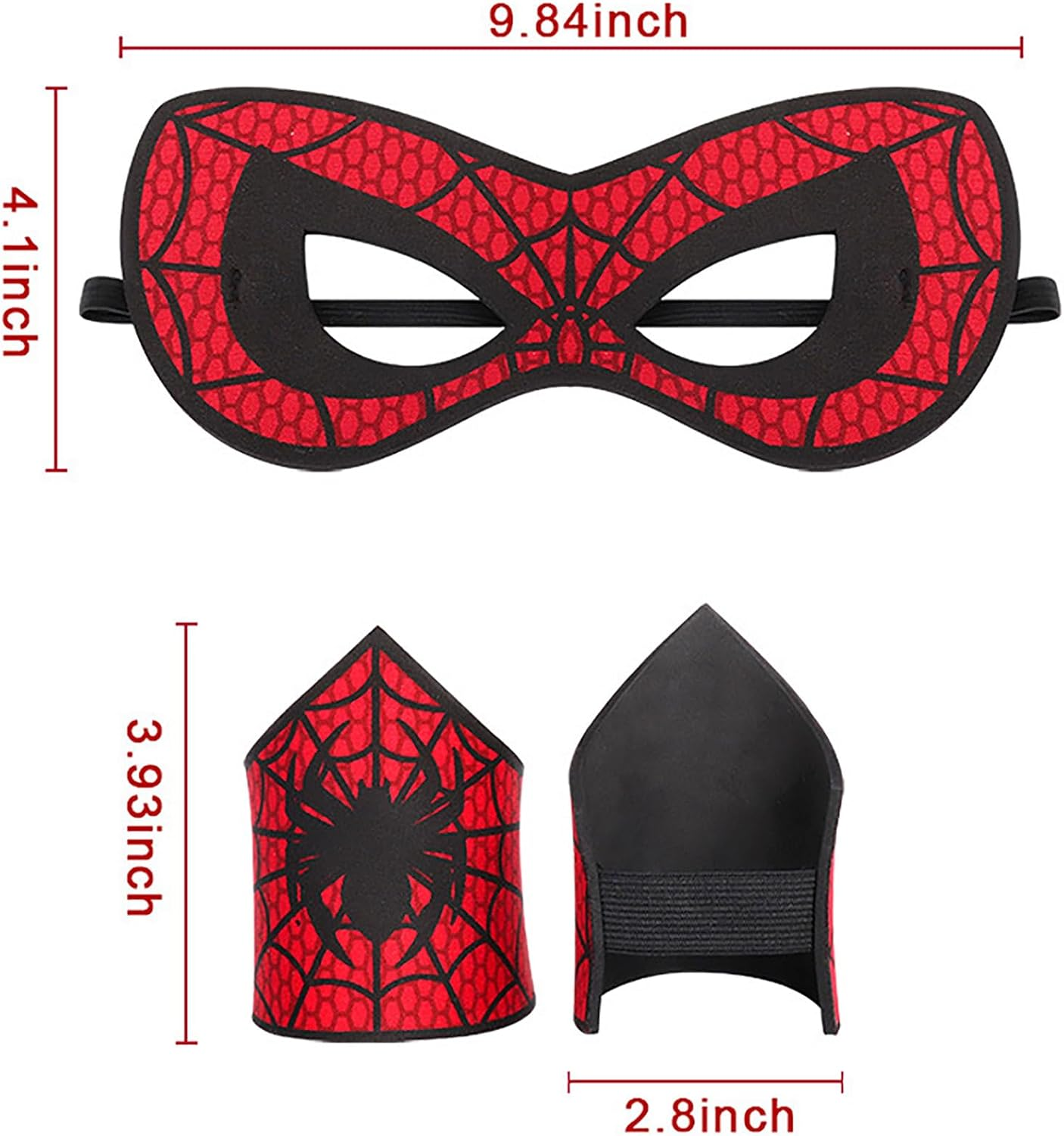 Pper-Jie Spider Mask for Kids Halloween Spider Costume Masks with Wristbands for Boys Party Cosplay image number 6