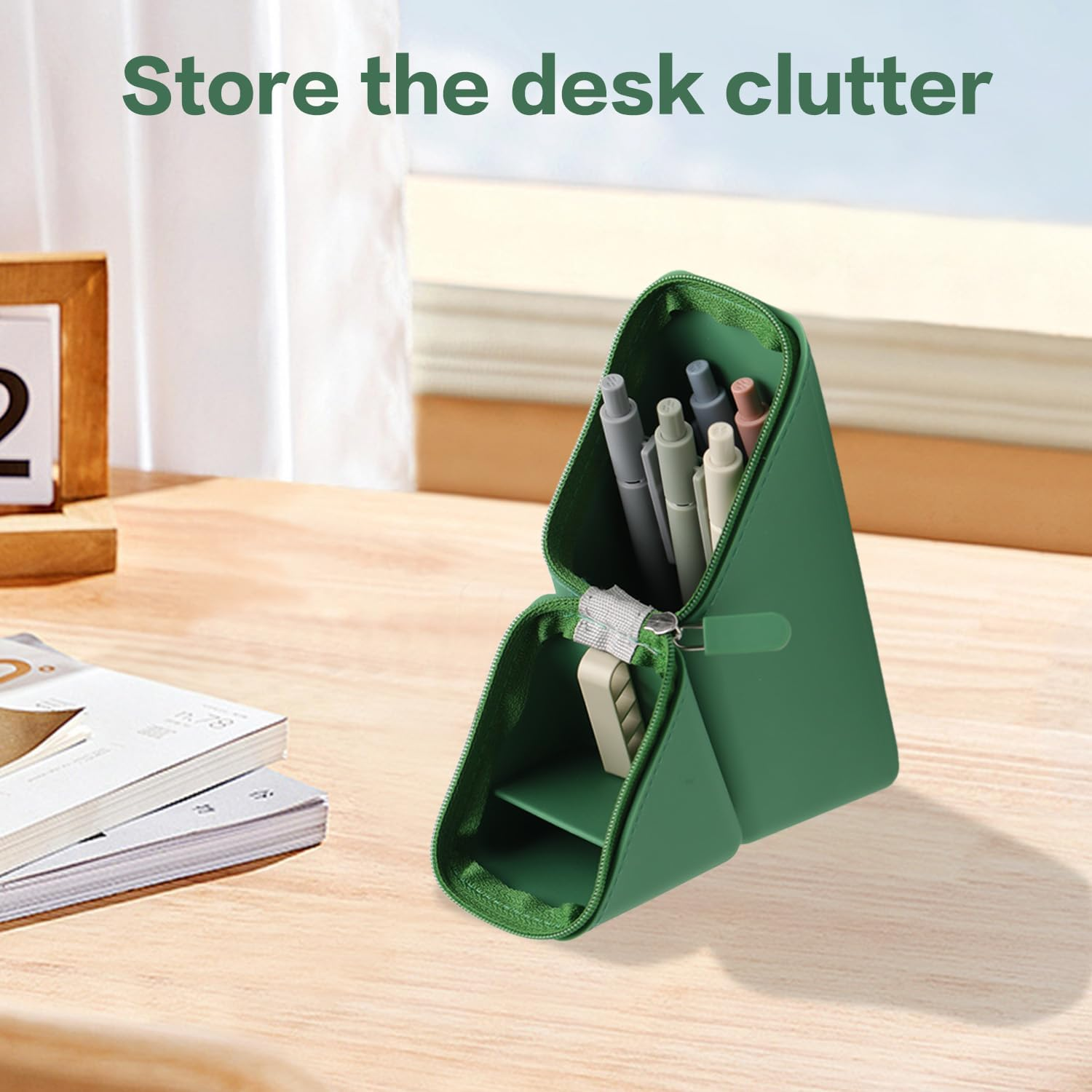 Aiokuo Sonic Pen Case &ndash; Portable Silicone Pen Holder, Cute Pencil Pouch for School, Office & Travel image number 5