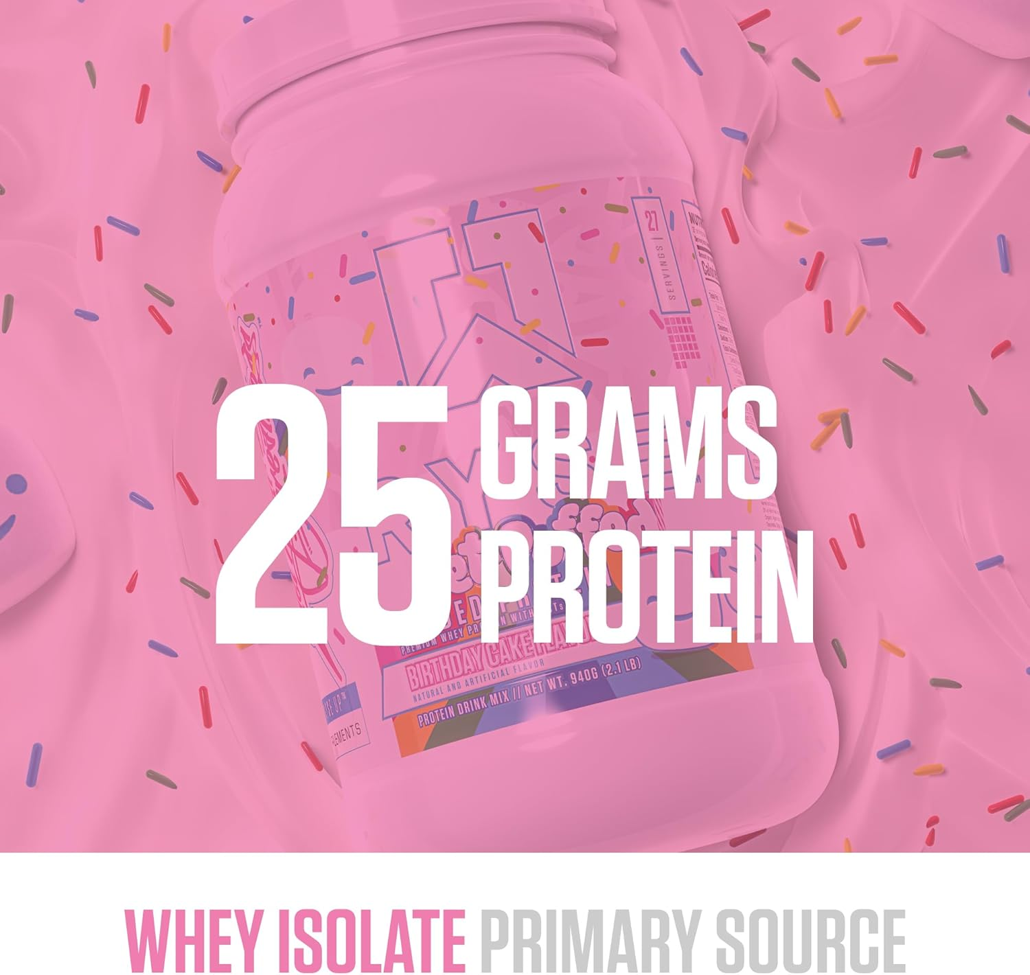 Ryse Loaded Protein Powder, Jet Puffed Birthday Cake 907 G