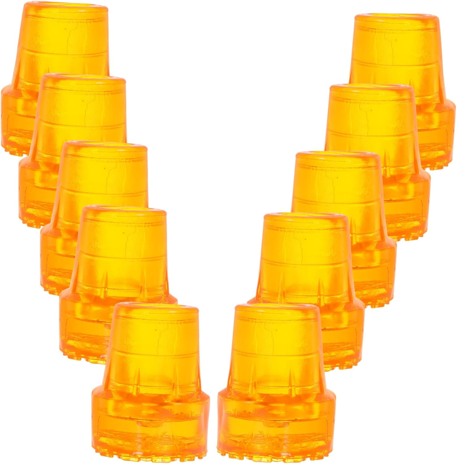 Ciieeo 10Pcs Replacement Rubber Cane Tips for Canes Crutch Walking Sticks and Walkers Non-Slip Heavy Duty Tips for Safe Walking Black