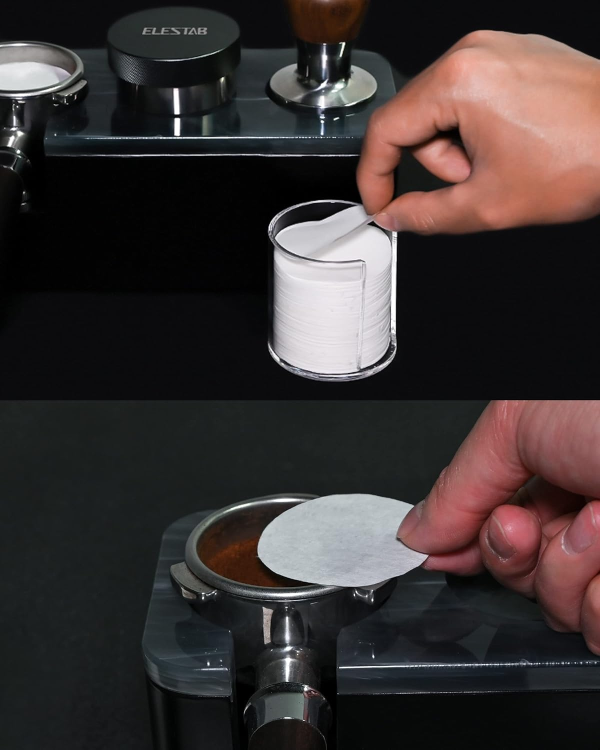 Espresso Paper Filter 58Mm, 300Pcs Disposable Espresso Puck Paper Filters and Filter Storage Holder Compatible with 58Mm Portafilters Basket - Keep Shower Screen Clean image number 4