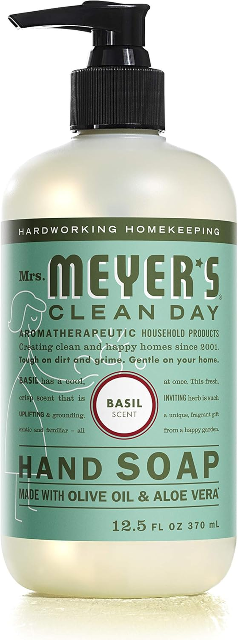 Mrs. Meyer'S Hand Soap, Basil, 12.5 Fluid Ounce (Pack of 3) image number 4