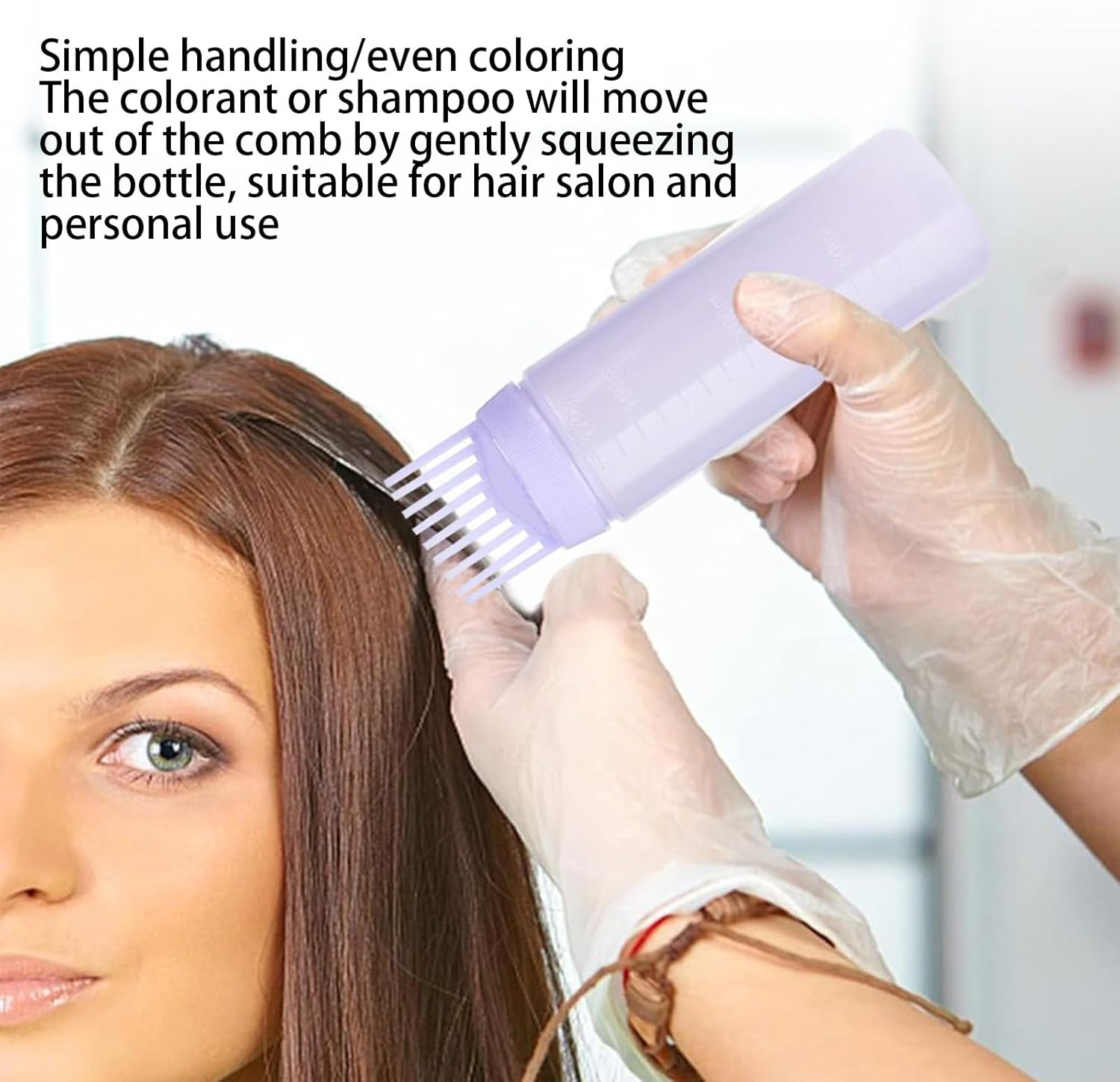 Empty Comb Bottle - Precision Hair Coloring Applicator, Leak Proof Ergonomic Design, Smooth Application and Color Application | Practical Salon Accessory for Hair Dye Home Barber Beauty Salon