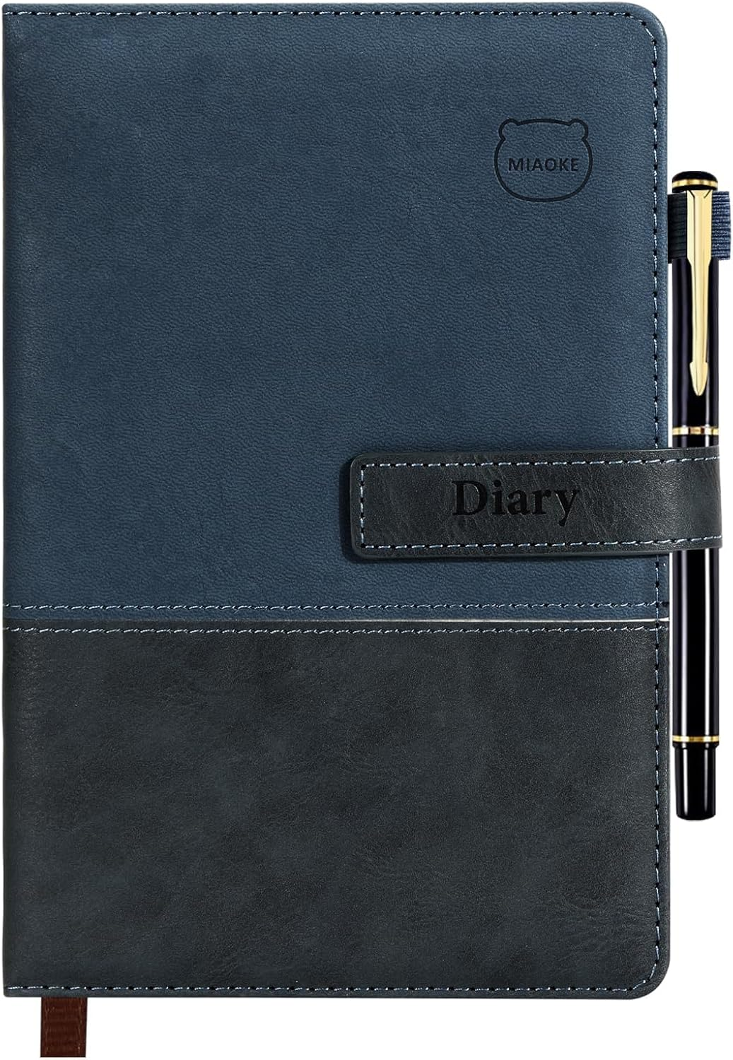 MIAOKE Journal Notebook, A5 Lined Leather Diary, 300 Pages, Luxury Pen Included, Hardcover Professional Notebook for Office, Travel, Business image number 5