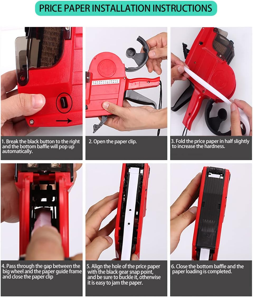 30 Rolls 2 Line Labels for YH-689 HM-689 MX6600 MX6602 Price Label Gun, Label Maker Machine, Pricing Tag Stickers - Office, Retail Shop, Grocery Store