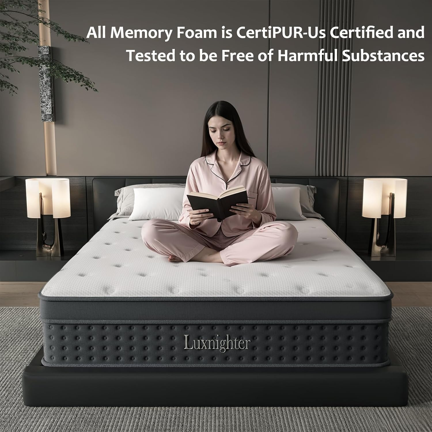 Double Mattress, 26Cm Thick Hybird Mattresses in a Box, Gel Memory Foam Hybrid Mattress for Motion Isolation,Cooling Soft and Comfortable, Pressure Relief, Medium Firm Support, image number 3