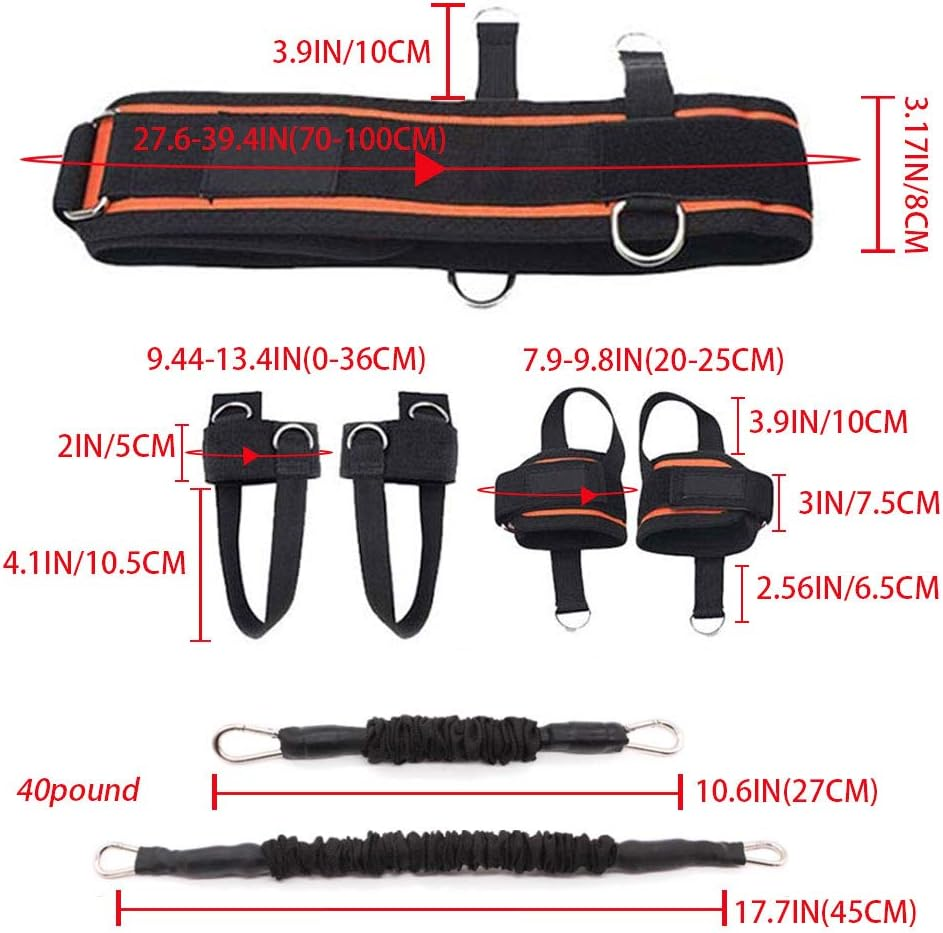 Speed and Agility Resistance Bands Trainer for Vertical Jump Squat Boxing MMA Taekwondo Karate Bounce Softball Basketball Volleyball Football Training image number 4