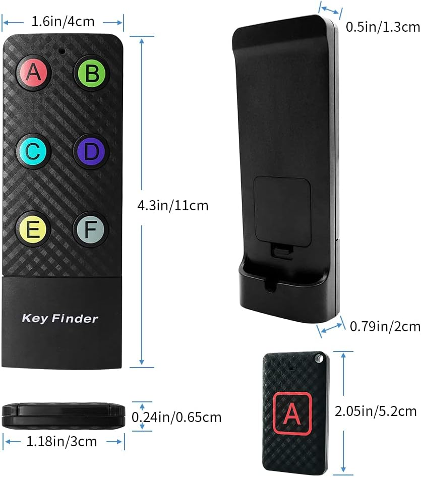 Key Finder Chlovoe RF Item Locator with 2 Transmitters and 6 Receivers 85Db Loud Beeps Wireless Key Finder Locator for Finding Wallet Remote Key Phone Glasses image number 2