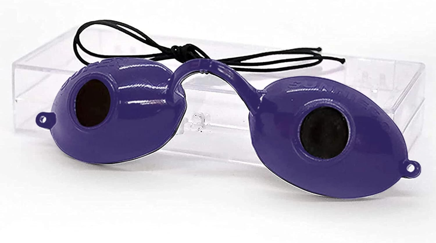 Super Sunnies UV Eye Protection, FDA Compliant Individual Tanning Bed Goggles Eyeshields, Glasses, with a Clear Case/Box
