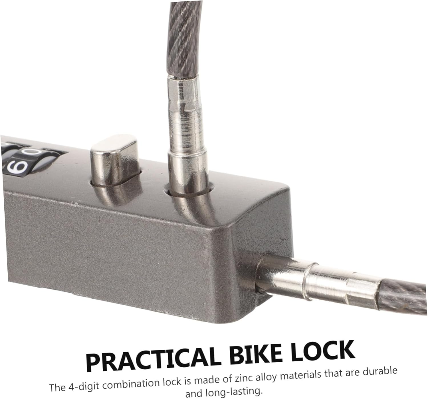 SEWACC Combination Cable Lock 4-Digit Password Bicycle Cable Lock for Bike Helmets Backpacks Travel Luggage and Fridge Use image number 2