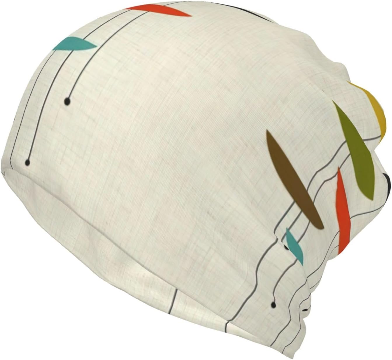 Marble Texture Copper Splatter Print Adult Beanie Hat Mens Women Cancer Headwear Beanies Cap Winter Warm Hats Outdoor image number 2