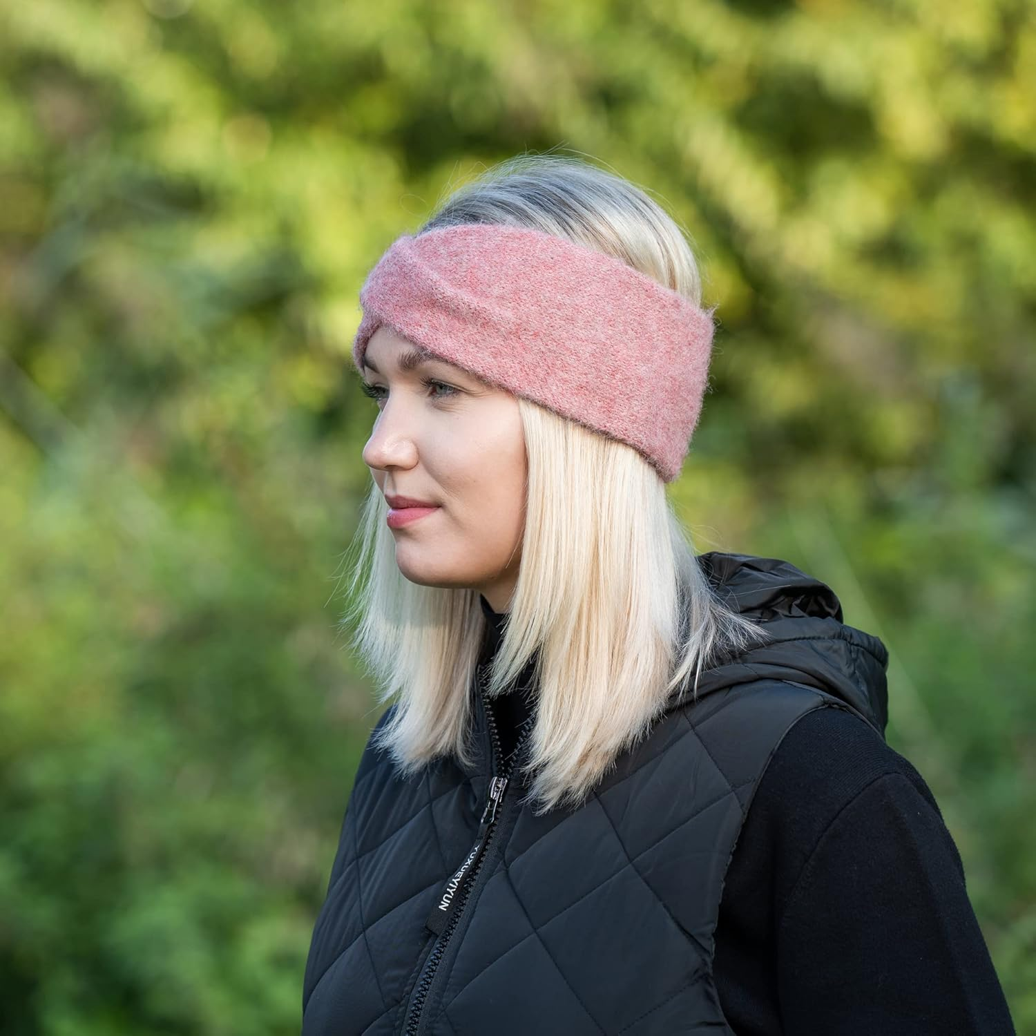 NF NITZSCHE Fashion - Headband for Women - Colours: Black, Grey and Rose - One Size - Elegant Headband - Hair Band - Thin (Dusty Pink) - Gray image number 7