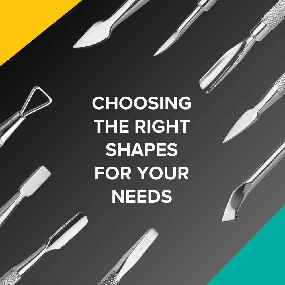 Rui Smiths Professional Double Ended Hypoallergenic Stainless Steel Metal Pusher (Cuticle Pusher) - Style No. 106