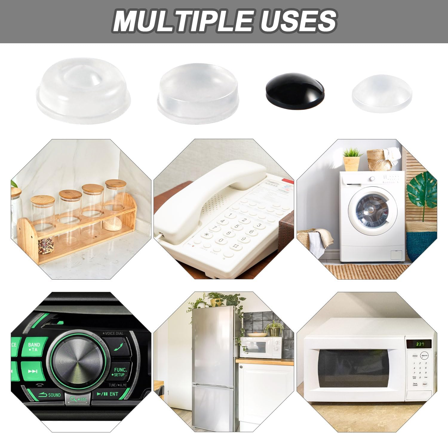 4 Sheets Braille Stickers for Visually Impaired, Silicone Bump Dot Stickers Sticky Raised Tactile Dots for Blind Low Vision Aid Visually Impaired Elderly (Clear & Black) image number 5