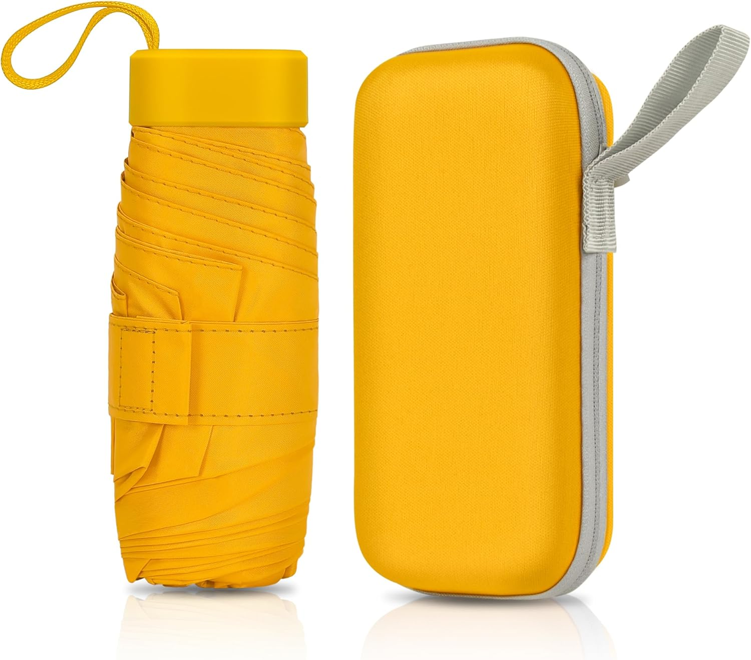 ZOMAKE Mini Travel Umbrella - Compact Folding Umbrells, Lightweight Portable UV Protection with Cute Capsule for Sun and Rain