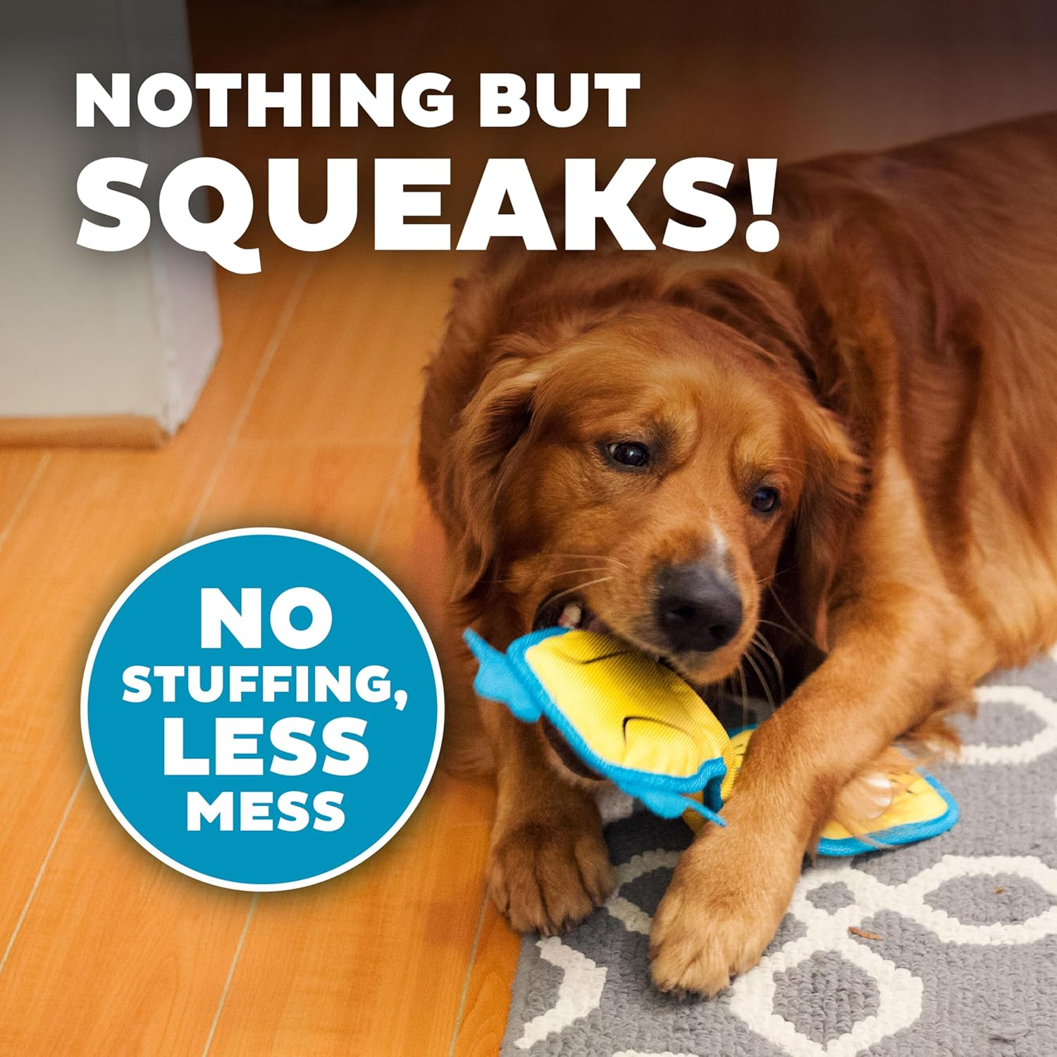 Fire Biterz Durable Tough Dog Toy Made with Firehose Material, Tough Plush Toy for Dogs by Outward Hound, Medium, Boobie